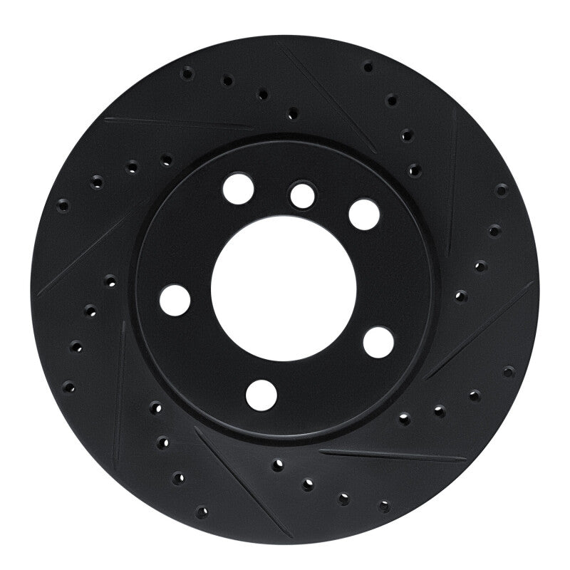 R1 Concepts R1 12-20 BMW 320I (Mexico) Front Right Drilled & Slotted Black Brake Rotor