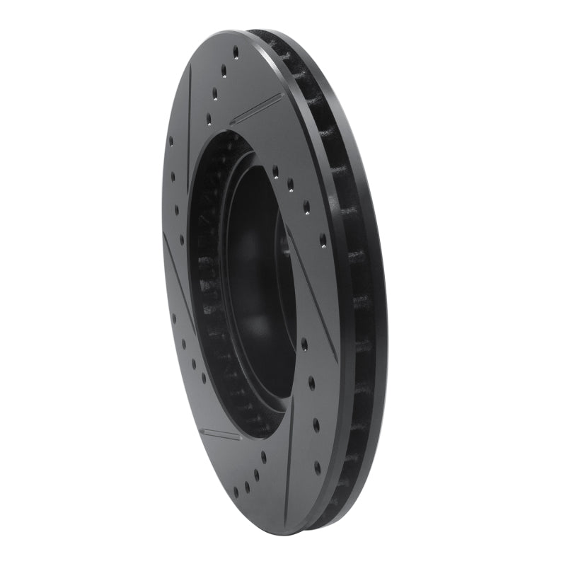 R1 Concepts R1 90-16 Saab 9-2X Front Right Drilled & Slotted Black Brake Rotor