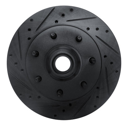 R1 Concepts R1 97-02 Ford F-250 2WD (Excl Super Duty) Front Left Drilled & Slotted Black Brake Rotor