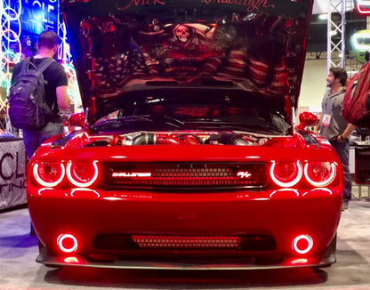 ORACLE Lighting Oracle Dodge Challenger 08-14 LED Fog Halo Kit - Red