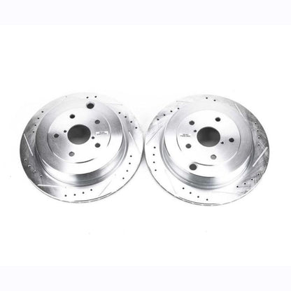 PowerStop Power Stop 06-07 Subaru B9 Tribeca Rear Evolution Drilled & Slotted Rotors - Pair