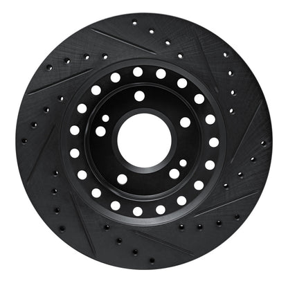 R1 Concepts R1 93-99 Dodge STEALTH Front Left Drilled & Slotted Black Brake Rotor