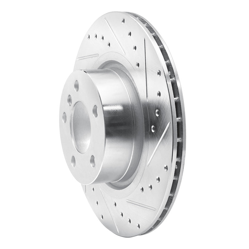 R1 Concepts R1 11-18 BMW X3 Rear Right Drilled & Slotted Silver Brake Rotor