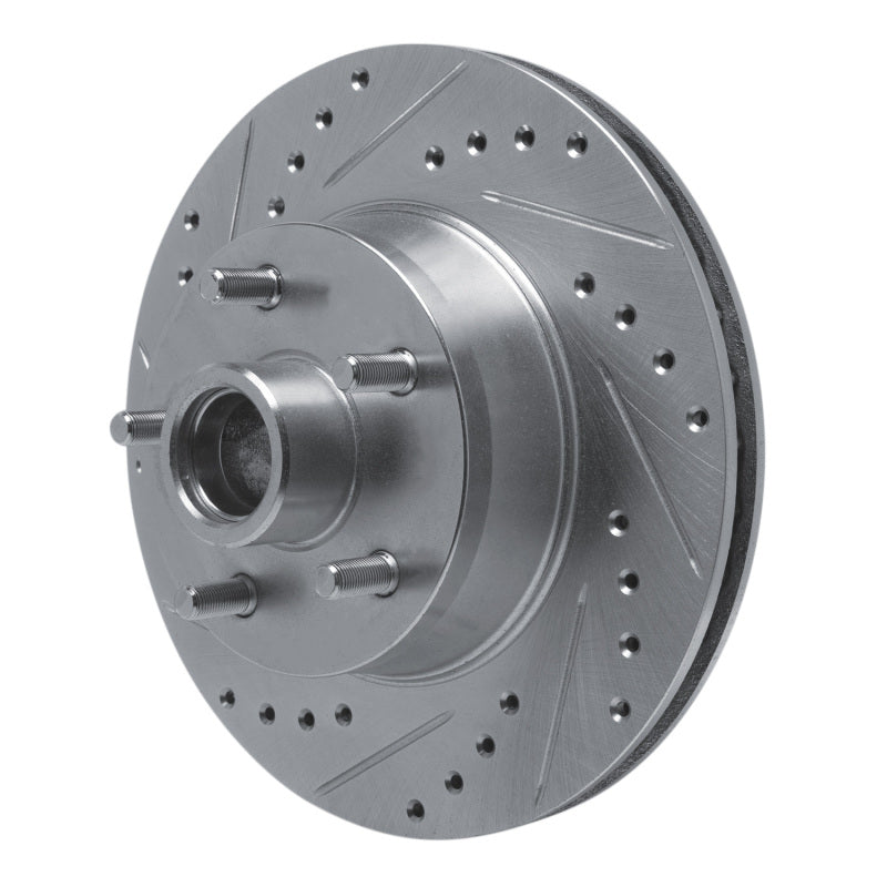 R1 Concepts R1 1968-1973 Ford Fairlane Front Left Drilled & Slotted Silver Brake Rotor