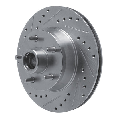 R1 Concepts R1 1968-1973 Ford Fairlane Front Left Drilled & Slotted Silver Brake Rotor