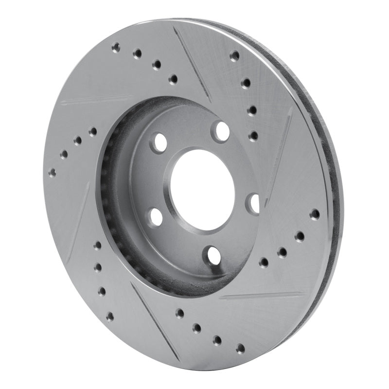 R1 Concepts R1 00-05 Chrysler Neon Front Left Drilled & Slotted Silver Brake Rotor