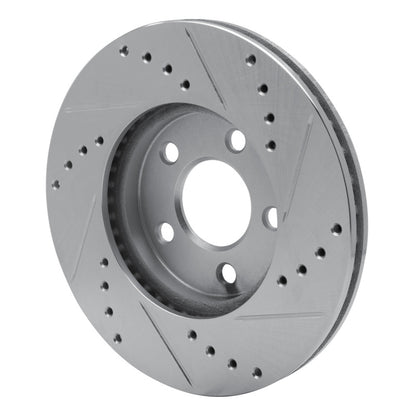 R1 Concepts R1 00-05 Chrysler Neon Front Left Drilled & Slotted Silver Brake Rotor