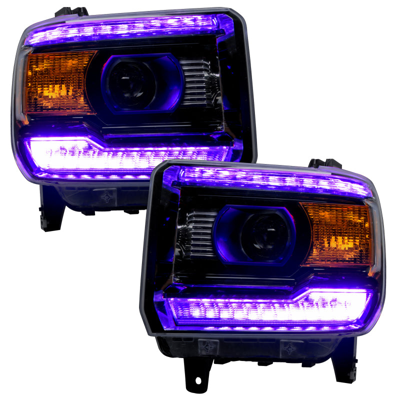 ORACLE Lighting Oracle 14-15 GMC Sierra Headlight DRL Upgrade Kit - ColorSHIFT w/ Simple Controller
