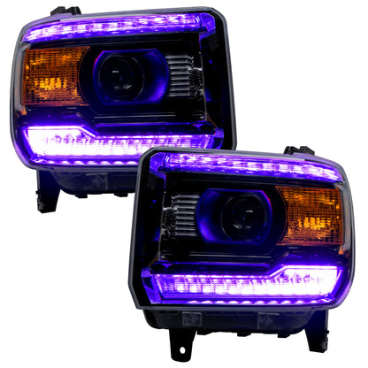 ORACLE Lighting Oracle 14-15 GMC Sierra Headlight DRL Upgrade Kit - ColorSHIFT w/ BC1 Controller