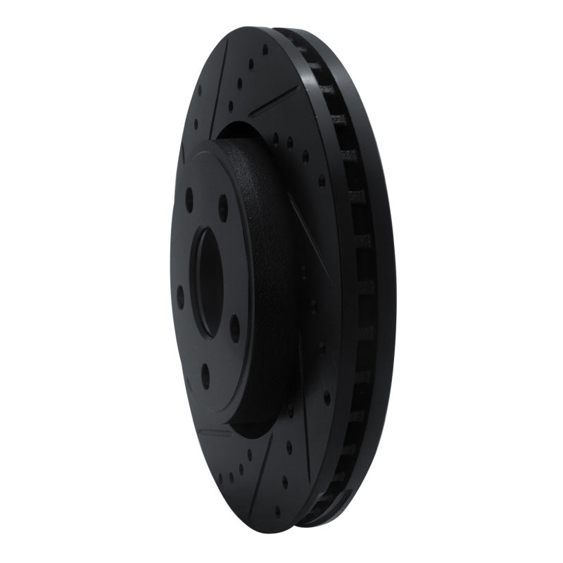 R1 Concepts R1 11-22 Dodge Durango Front Left Drilled & Slotted Black Brake Rotor