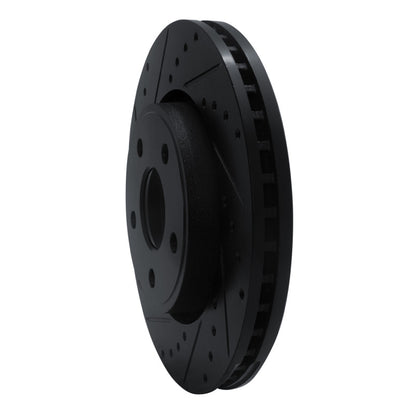 R1 Concepts R1 11-22 Dodge Durango Front Left Drilled & Slotted Black Brake Rotor