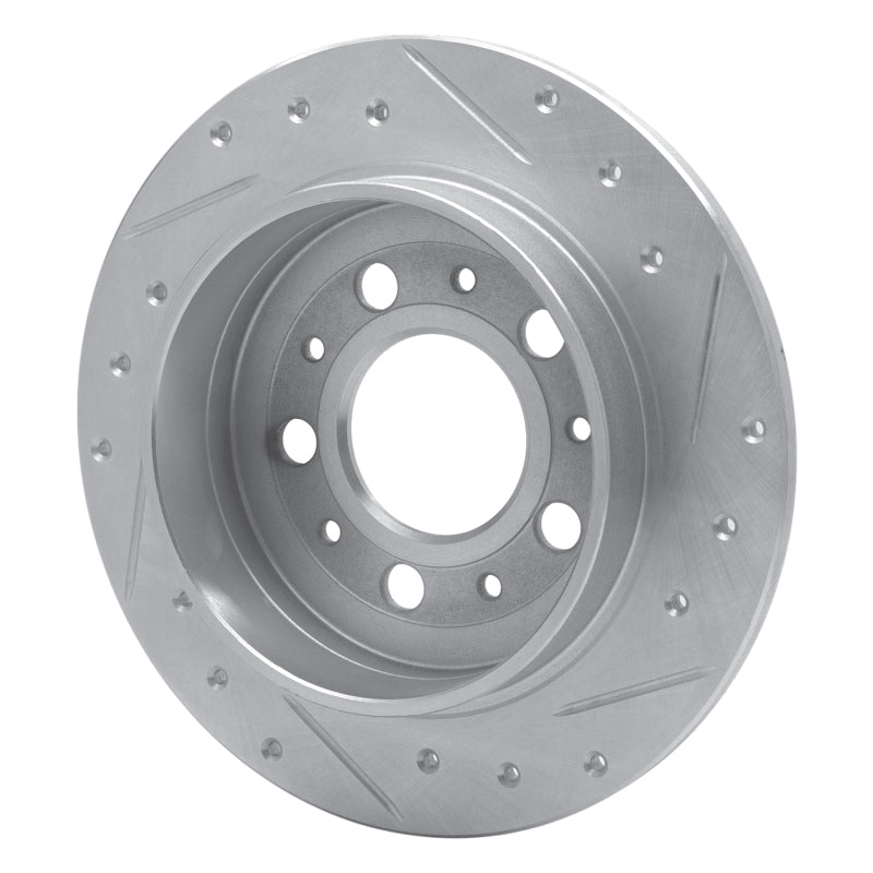 R1 Concepts R1 88-94 Volvo 780 Rear Left Drilled & Slotted Silver Brake Rotor