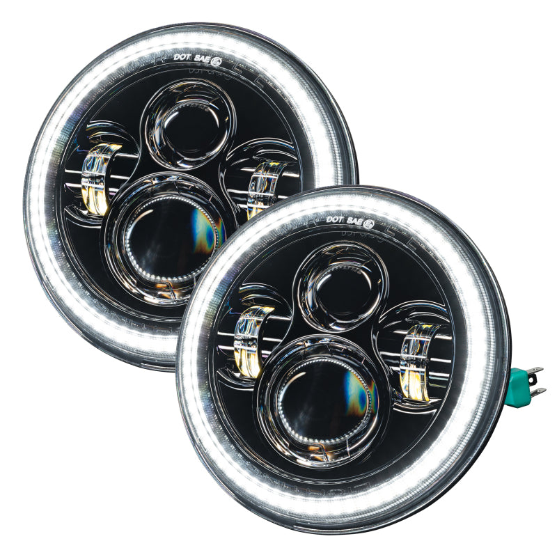 ORACLE Lighting Oracle 07-18 Jeep Wrangler JK Switchback LED Halo Headlights - Amber/White - Switchback