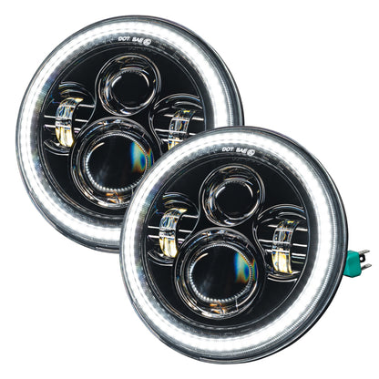 ORACLE Lighting Oracle 07-18 Jeep Wrangler JK Switchback LED Halo Headlights - Amber/White - Switchback