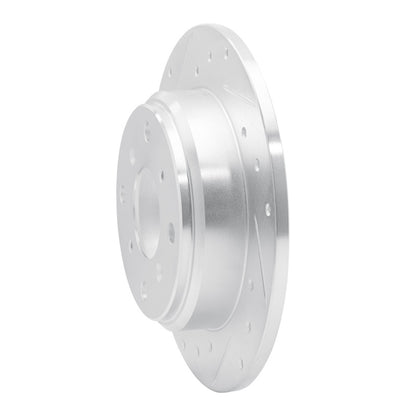 R1 Concepts R1 87-90 Acura Legend Rear Left Drilled & Slotted Silver Brake Rotor