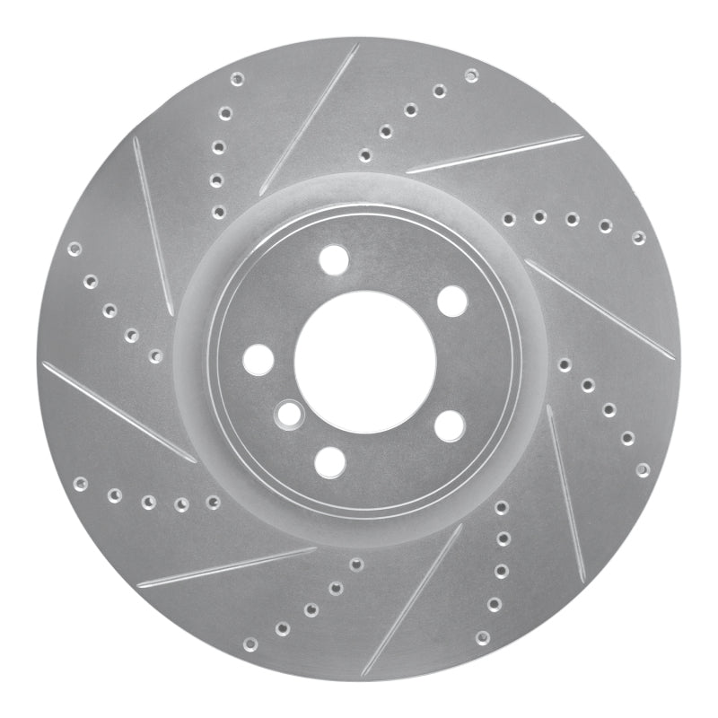 R1 Concepts R1 10-12 Land Rover Range Rover Front Left Drilled & Slotted Silver Brake Rotor