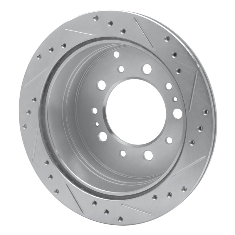 R1 Concepts R1 98-07 Lexus LX470 Rear Left Drilled & Slotted Silver Brake Rotor