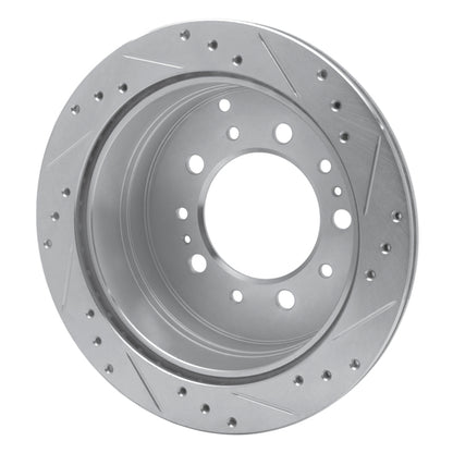 R1 Concepts R1 98-07 Lexus LX470 Rear Left Drilled & Slotted Silver Brake Rotor