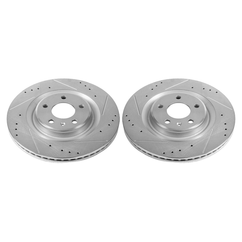 PowerStop Power Stop 17-19 Audi A4 Rear Evolution Drilled & Slotted Rotors - Pair