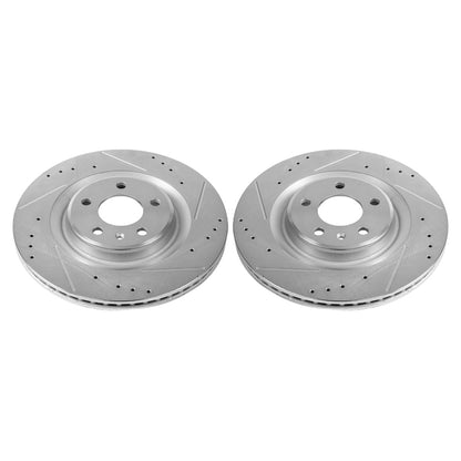 PowerStop Power Stop 17-19 Audi A4 Rear Evolution Drilled & Slotted Rotors - Pair