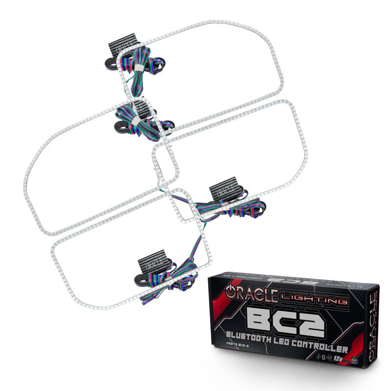 ORACLE Lighting Oracle Ford F250/350 11-16 Halo Kit (Square Ring Design) - ColorSHIFT w/ BC1 Controller