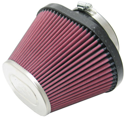 K&N Engineering K&N Universal Chrome Filter-Oval Tapered 4in Flg ID x 5.375in Base O/S W x 3.313in Top O/S W