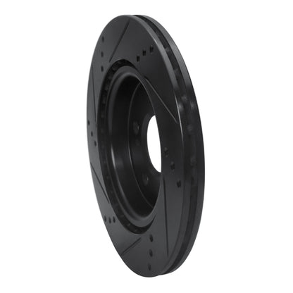 R1 Concepts R1 14-19 Mercedes-Benz CLA250 Rear Right Drilled & Slotted Black Brake Rotor