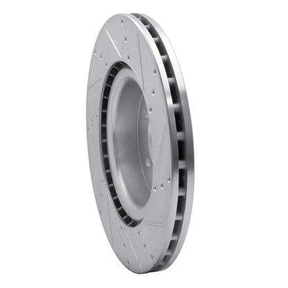 R1 Concepts R1 06-17 Land Rover Discovery Front Left Drilled & Slotted Silver Brake Rotor