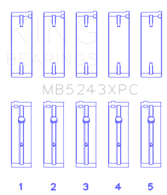 King Engine Bearings Nissan Sr20De (Size 0.26) Main Bearing Set
