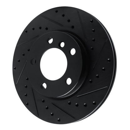 R1 Concepts R1 11-16 Mini Cooper Paceman Front Right Drilled & Slotted Black Brake Rotor