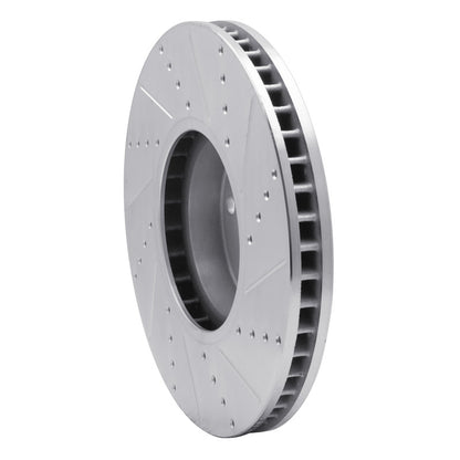 R1 Concepts R1 10-18 BMW 650I Convertible Right Front Drilled & Slotted Silver Brake Rotor