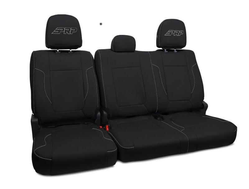 PRP Seats PRP 12-14 Ford Raptor  Rear Bench Seat Covers- Black with Silver Stitch