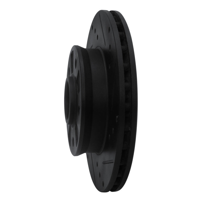 R1 Concepts R1 88-91 Mazda 929 Front Right Drilled & Slotted Black Brake Rotor