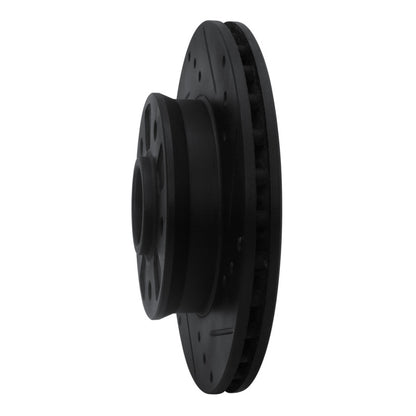 R1 Concepts R1 88-91 Mazda 929 Front Right Drilled & Slotted Black Brake Rotor