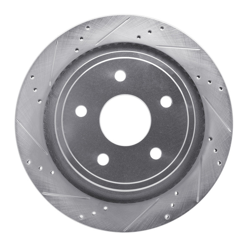 R1 Concepts R1 02-24 Chrysler ASPEN Rear Left Drilled & Slotted Silver Brake Rotor