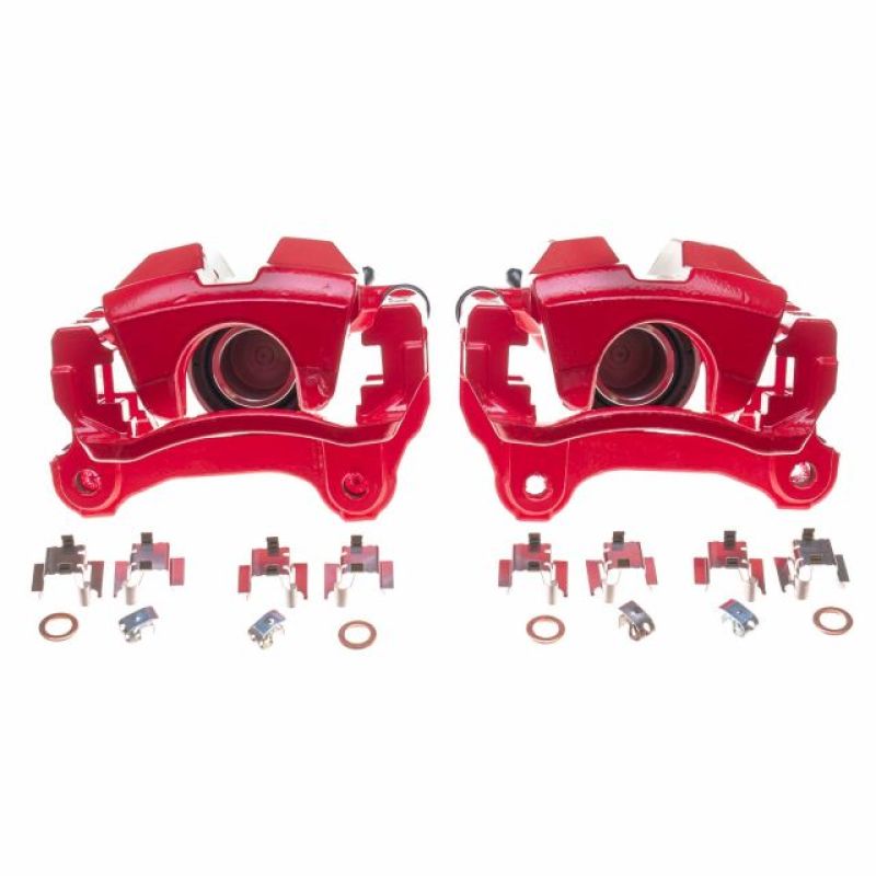PowerStop Power Stop 13-18 Lexus GS350 Rear Red Calipers w/Brackets - Pair