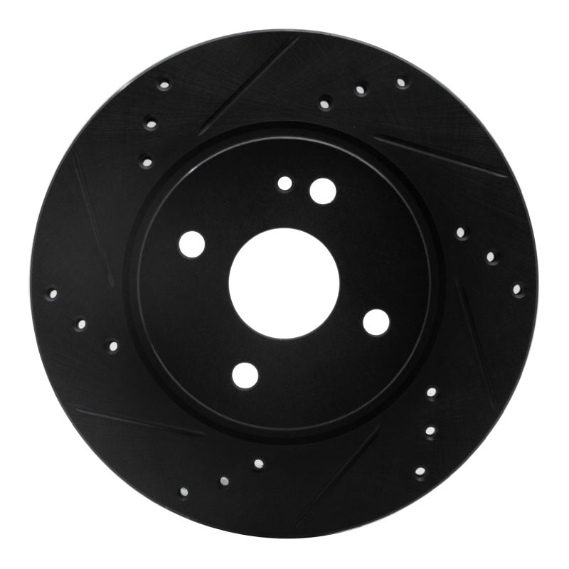 R1 Concepts R1 11-15 Mazda 2 (Mexico) Front Left Drilled & Slotted Black Brake Rotor