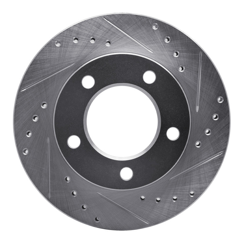 R1 Concepts R1 76-86 Jeep CJ5 Front Right Drilled & Slotted Silver Brake Rotor