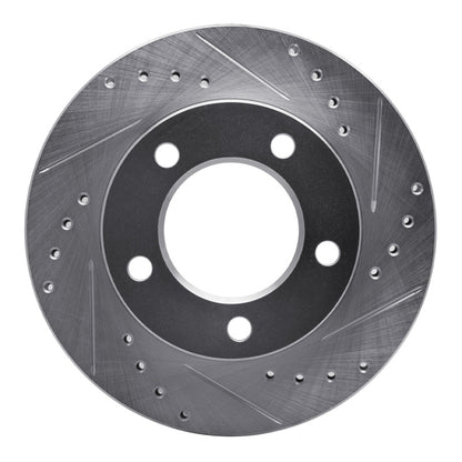 R1 Concepts R1 76-86 Jeep CJ5 Front Right Drilled & Slotted Silver Brake Rotor