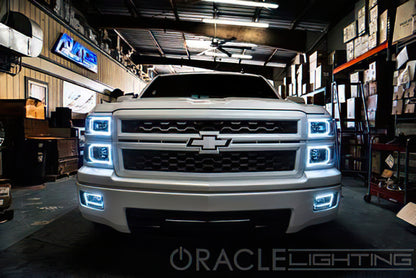 ORACLE Lighting Oracle Chevrolet Silverado 14-15 LED Fog Halo Kit - White