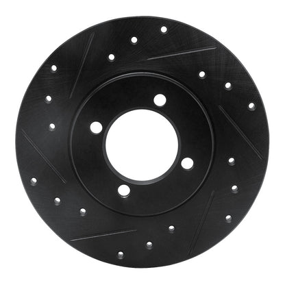 R1 Concepts R1 80-83 Toyota Corolla (US/Canada) Front Left Drilled & Slotted Black Brake Rotor