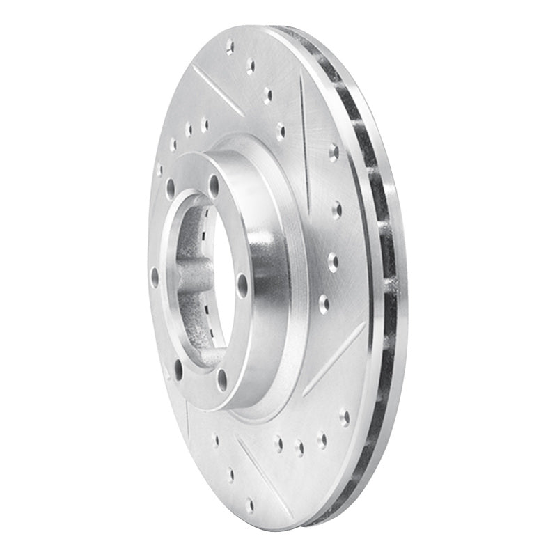 R1 Concepts R1 81-87 Dodge Raider Front Right Drilled & Slotted Silver Brake Rotor