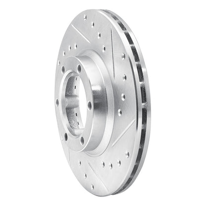 R1 Concepts R1 81-87 Dodge Raider Front Right Drilled & Slotted Silver Brake Rotor