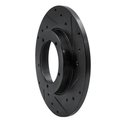 R1 Concepts R1 65-76 Porsche 911 Front Right Drilled & Slotted Black Brake Rotor