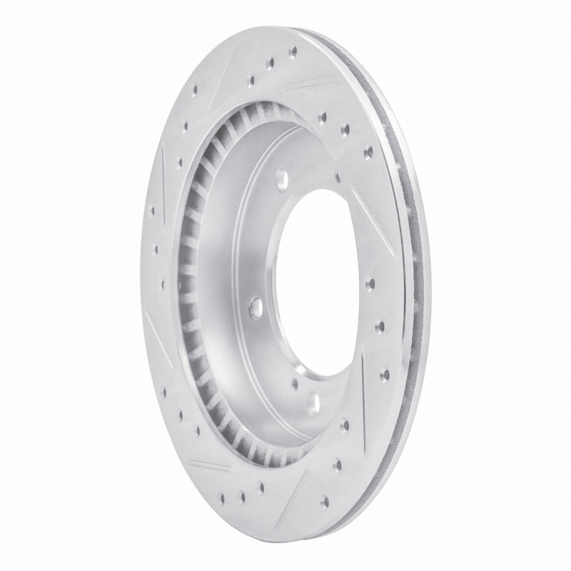 R1 Concepts R1 91-98 Chevrolet Tracker Front Right Drilled & Slotted Silver Brake Rotor
