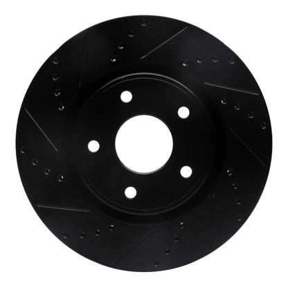 R1 Concepts R1 12-25 Chrysler Town & Country Front Left Drilled & Slotted Black Brake Rotor