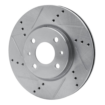 R1 Concepts R1 09-19 Dodge Vision (Mexico) Front Left Drilled & Slotted Silver Brake Rotor