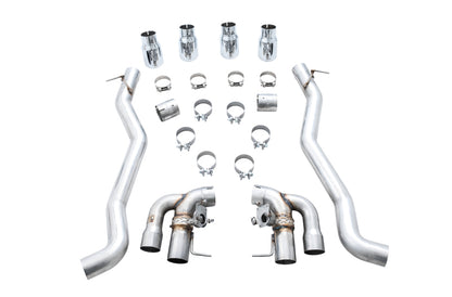 AWE Tuning 18-19 BMW M5 (F90) 4.4T AWD SwitchPath Axle-Back Exhaust - Chrome Silver Tips