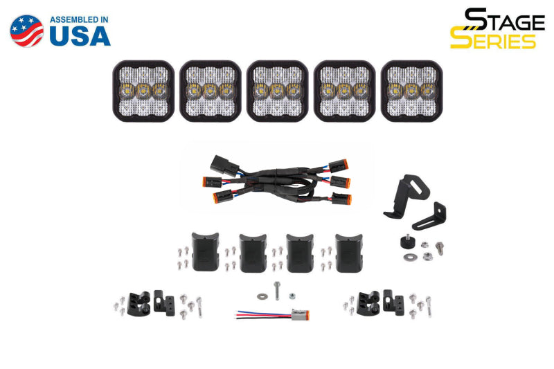 Diode Dynamics SS5 Pro Universal CrossLink 5-Pod Lightbar - White Driving