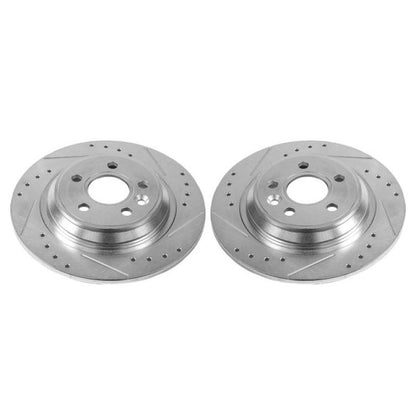 PowerStop Power Stop 11-15 Volvo S60 Rear Evolution Drilled & Slotted Rotors - Pair